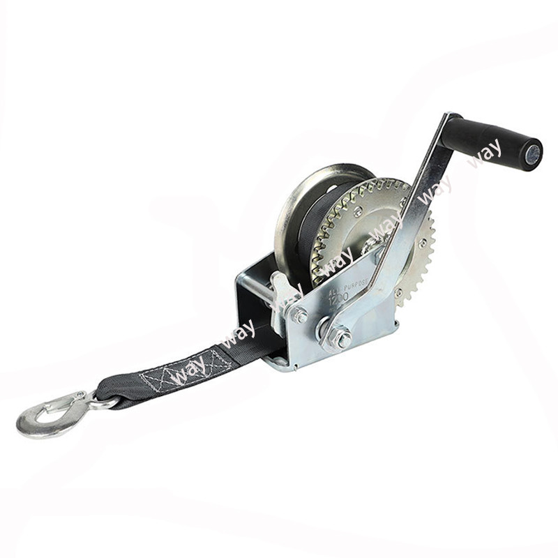 Troliu de mână de înaltă calitate CAP 2000 LBS / 900 KG 8M Curea sintetică extra lungă chingă Remorcă pentru barcă de mașină