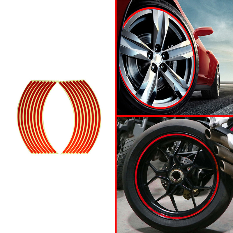 Autocolante pentru roți de motocicletă, autocolante pentru jante, autocolante pentru jante de oțel, autocolante modificate pentru butucul roții, autocolante reflectorizante pentru anvelope de 18 inchi