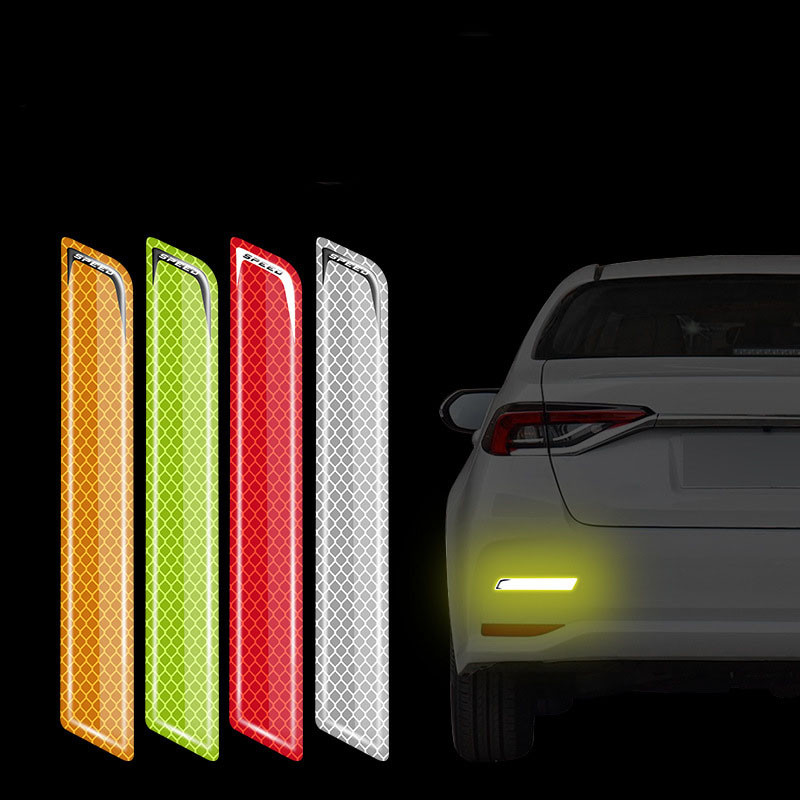 Banda anti-coliziune autocolant reflectorizant de noapte Semn de avertizare bandă film reflectorizant pentru roată autocolant de protecție a sprâncenelor