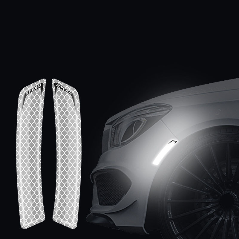 Banda anti-coliziune autocolant reflectorizant de noapte Semn de avertizare bandă film reflectorizant pentru roată autocolant de protecție a sprâncenelor