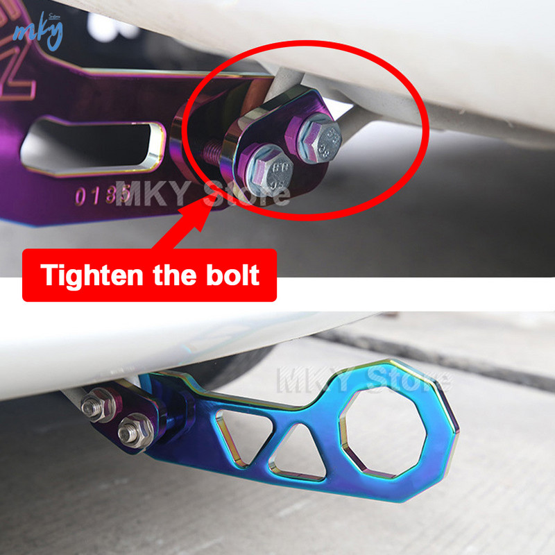 Cârlig universal de remorcare JDM Racing spate de înaltă calitate Cârlig de remorcare din aliaj de aluminiu Piese de modificare a mașinii, inclusiv accesorii