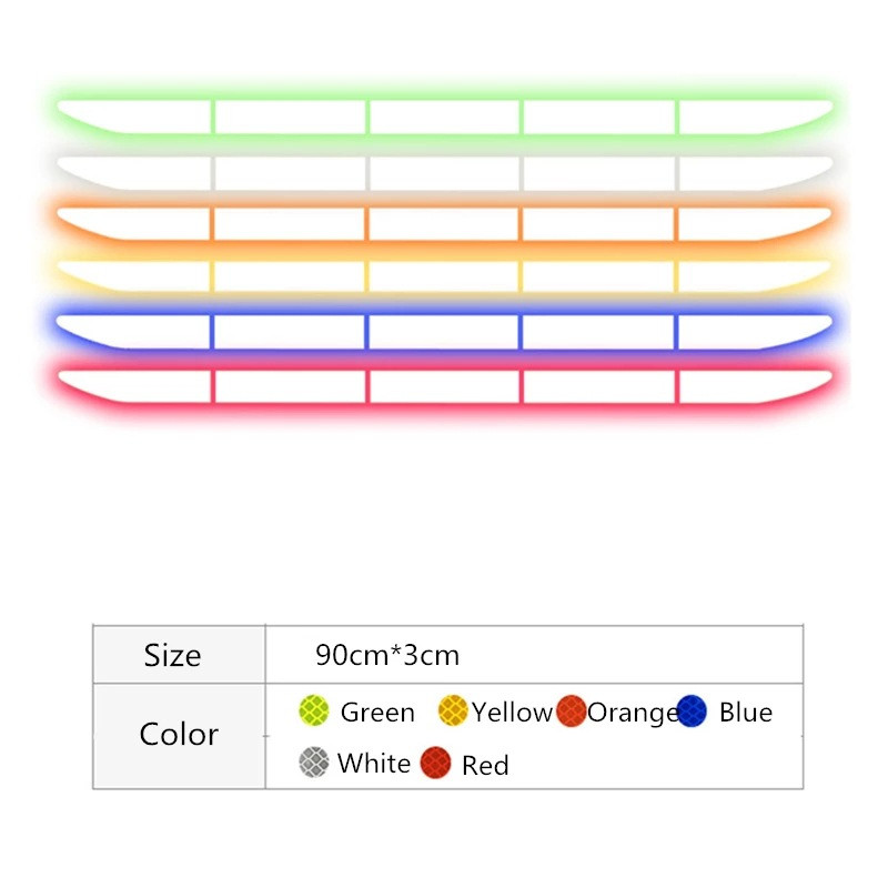 2 bucăți roșu și alb decor pentru coada mașinii Conducere nocturnă autocolant reflectorizant bandă semn de avertizare pentru siguranță