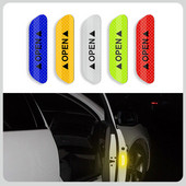 4 bucăți autocolant reflectorizant autocolant de avertizare ușă mașină bandă fluorescentă autocolant universal pentru avertizare de siguranță, bandă reflectorizante
