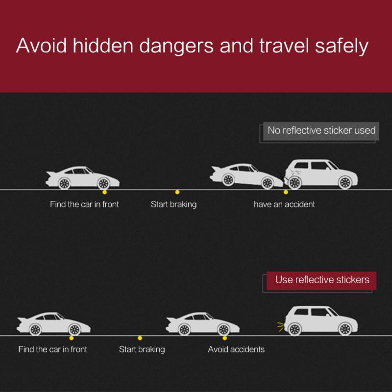 4 bucăți autocolant reflectorizant autocolant de avertizare ușă mașină bandă fluorescentă autocolant universal pentru avertizare de siguranță, bandă reflectorizante