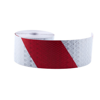 10m x 5cm Προειδοποιητική Ταινία Ασφαλείας Reflective Tape Αυτοκόλλητη Ταινία Reflective Strip Traffic Reflective Αυτοκόλλητα Χρώμα: κόκκινο + λευκό
