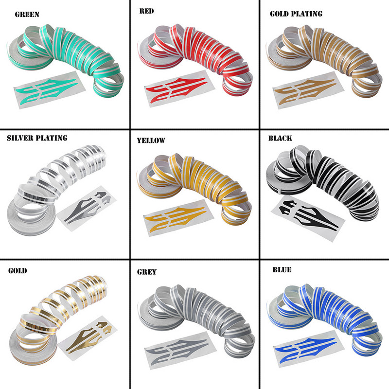 1 rolă Multicolor Striping Pin Stripe Steamline Linie dublă Bandă autocolante pentru caroserie Autocolant din vinil Instrumente de stil pentru decorarea mașinii