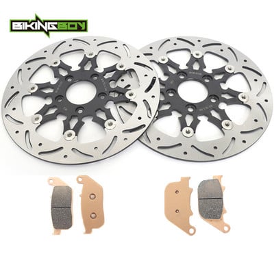 BIKINGBOY Első hátsó féktárcsák Rotorok Tárcsabetétek Sportster XL883 Standard Custom XLC XLL Low XLR Sportster XLN XLL 07 08 09 10