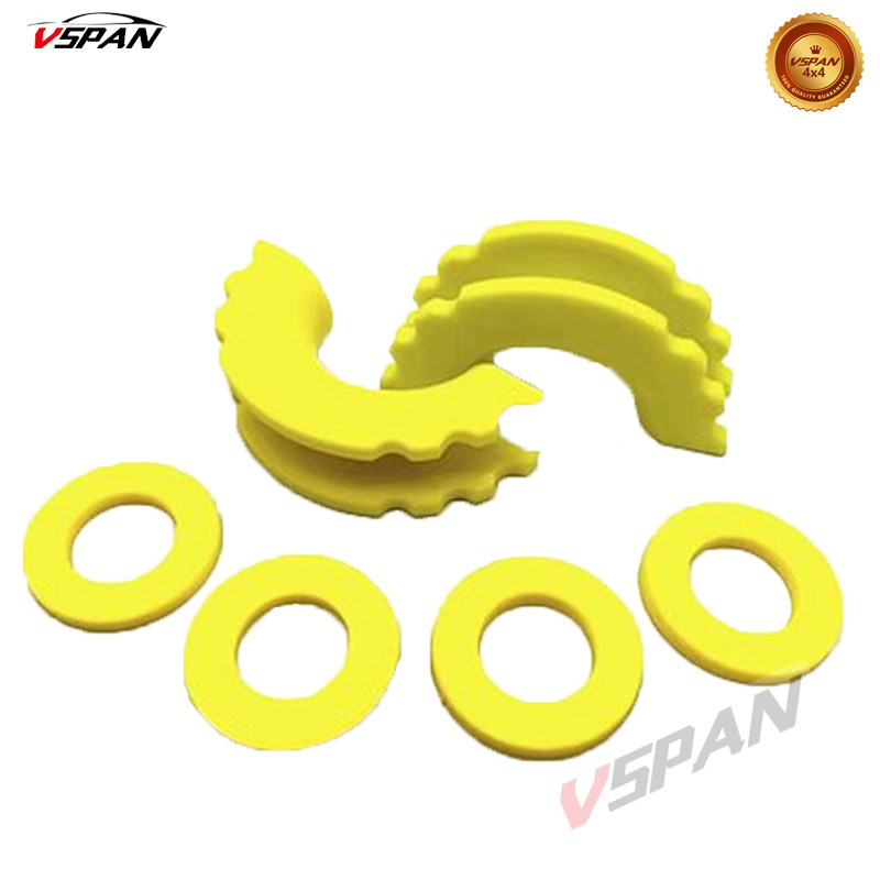 Izolator de cătușe cu inel D de 3/4" cu seturi de șaibă pentru utilizare cu cureaua de remorcare Kit de recuperare pentru vehicule de teren, galben