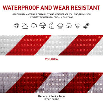2 ролки Стикери Автомобили Стикери за безопасност Превозни средства Рефлектор Лента за видимост Апликация Предупредителна лента Светлоотразителна лента за безопасност Рефлектори