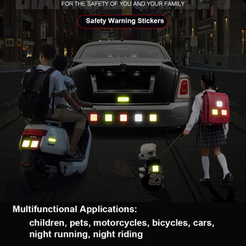 Αυτοκόλλητο ασφαλείας μοτοσικλέτας ποδήλατα μοτοσικλέτας Αυτοκόλλητο ασφαλείας 10 τμχ. Προειδοποιητική ταινία ασφαλείας αντανακλαστική λωρίδα ασφαλείας Νυχτερινή οδήγηση