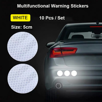 10 bucăți autocolante de siguranță autocolante de siguranță pentru autovehicule și autovehicule benzi reflectorizante de avertizare autocolante de siguranță pentru motociclete