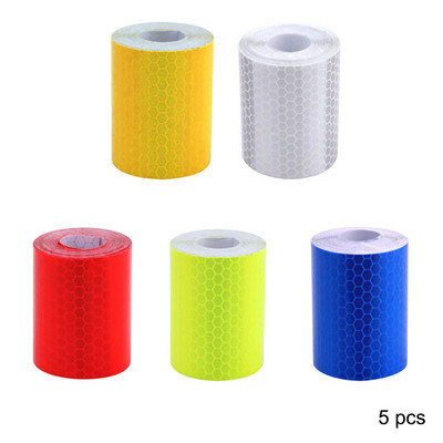 5 buc/lot 300 cm * 5 cm DIY bandă de avertizare autocolante benzi de avertizare reflector autocolant de protecție film reflectorizant marca de siguranță auto