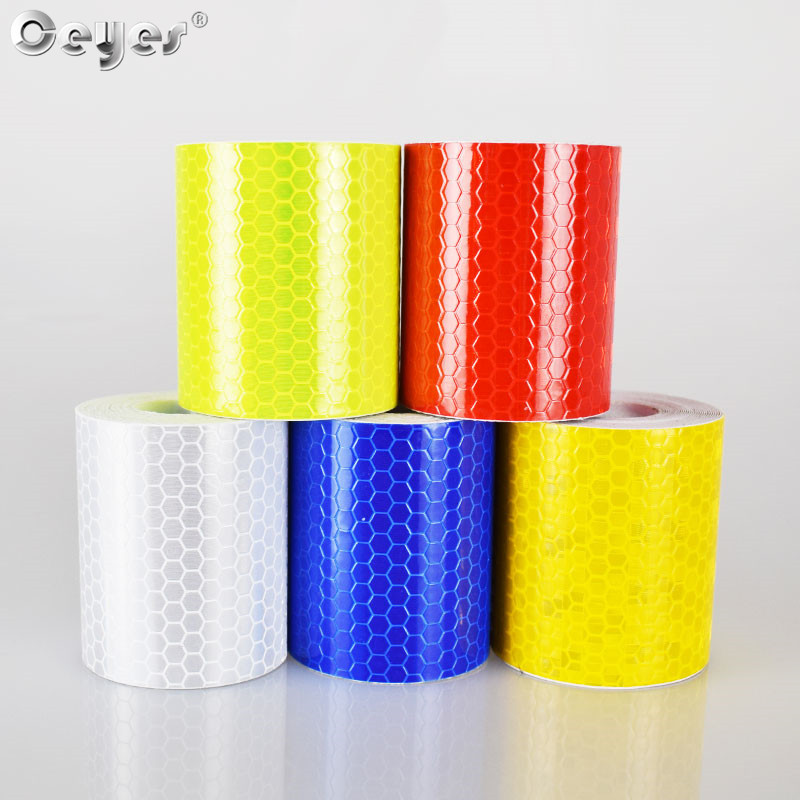 5 buc/lot 300 cm * 5 cm DIY bandă de avertizare autocolante benzi de avertizare reflector autocolant de protecție film reflectorizant marca de siguranță auto