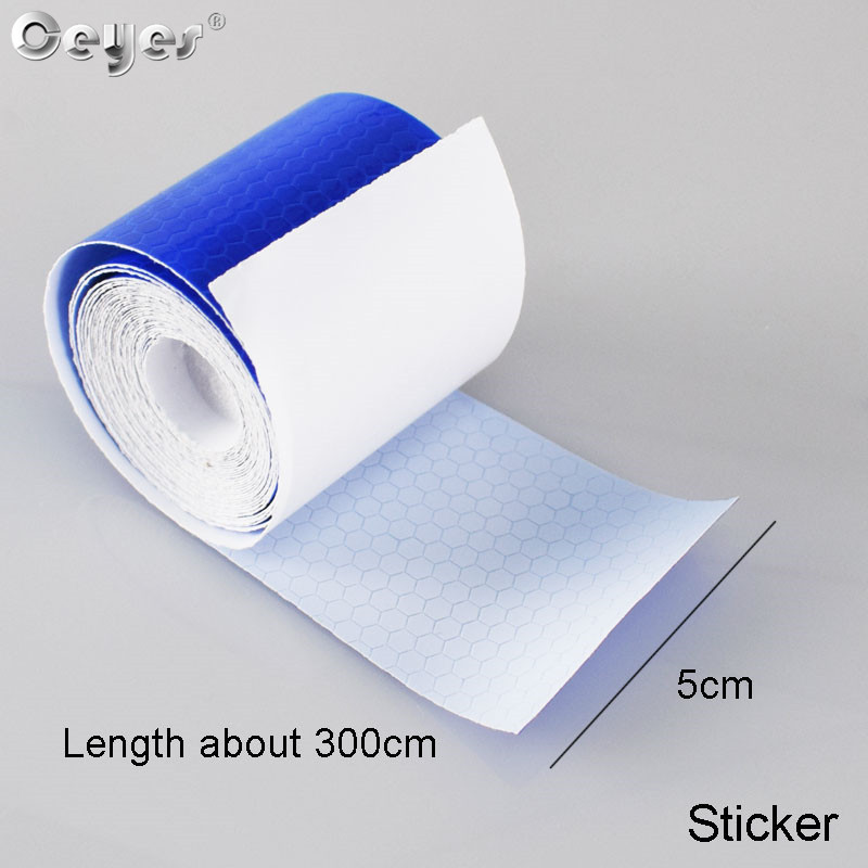 5 buc/lot 300 cm * 5 cm DIY bandă de avertizare autocolante benzi de avertizare reflector autocolant de protecție film reflectorizant marca de siguranță auto