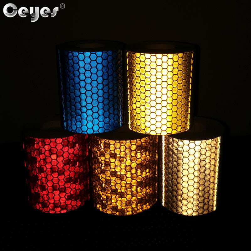 5 buc/lot 300 cm * 5 cm DIY bandă de avertizare autocolante benzi de avertizare reflector autocolant de protecție film reflectorizant marca de siguranță auto