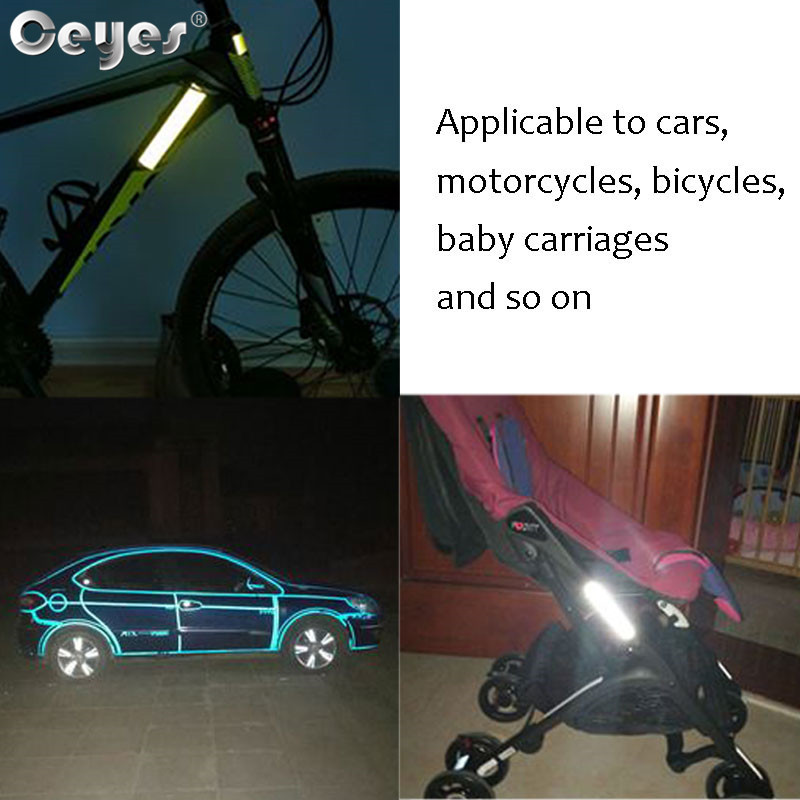 5 buc/lot 300 cm * 5 cm DIY bandă de avertizare autocolante benzi de avertizare reflector autocolant de protecție film reflectorizant marca de siguranță auto