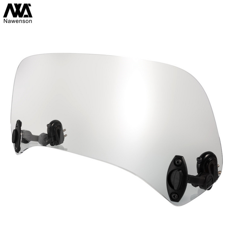 Extensie universală pentru parbriz pentru motociclete Spoiler din plastic Supliment Deflector de aer Profil aerodinamic reglabil 2 culori