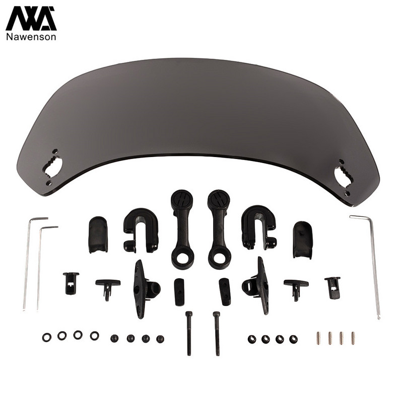 Extensie universală pentru parbriz pentru motociclete Spoiler din plastic Supliment Deflector de aer Profil aerodinamic reglabil 2 culori