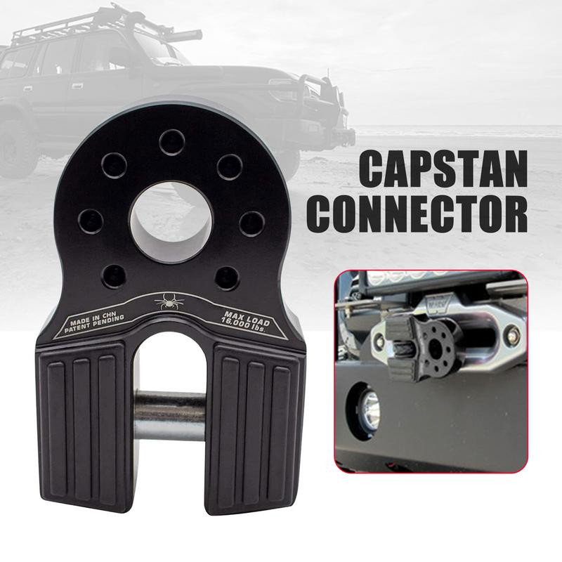 Cârlig pentru troliu pentru mașină Coarda de remorcare Remorcă Conector plat Umeraș din aluminiu Montaj cu cătușe durabil Salvare Vehicule de teren Accesorii auto