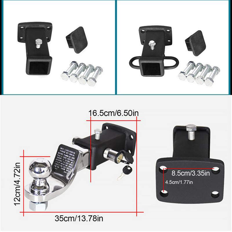 Suport pentru cârlig de remorcă Cârlige de remorcă antifurt pentru remorcare Bile de remorcare din oțel de 2 inci cu încuietori cu cheie pentru mașini auto Camioane