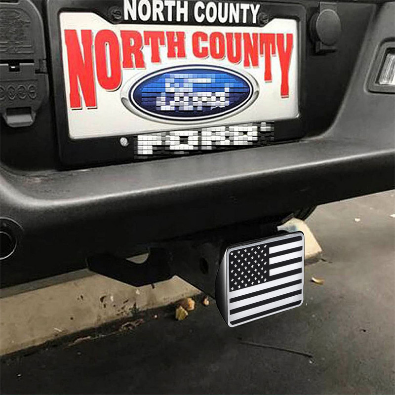 Capac de cârlig de remorcă Capac de cârlig de mașină profesional din metal rezistent pentru camionete SUV 2" insigna steagului american capac de cârlig de remorcă