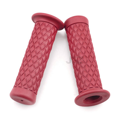 Pereche de mânere universale pentru ghidon de motocicletă de 22 mm, retro, din cauciuc moale, mânere de motocross pentru Chopper Cafe Racer Aprilia Bobber