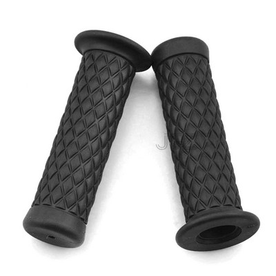 Pereche de mânere universale pentru ghidon de motocicletă de 22 mm, retro, din cauciuc moale, mânere de motocross pentru Chopper Cafe Racer Aprilia Bobber