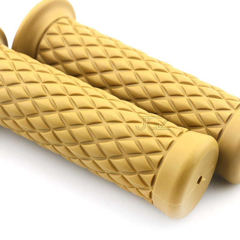 Pereche de mânere universale pentru ghidon de motocicletă de 22 mm, retro, din cauciuc moale, mânere de motocross pentru Chopper Cafe Racer Aprilia Bobber