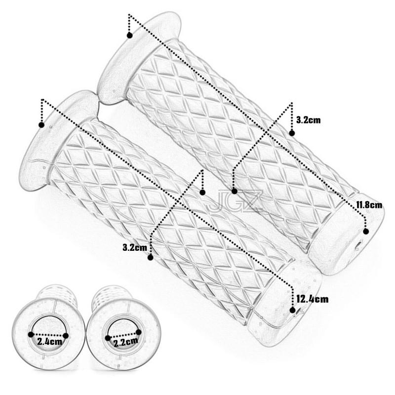 Pereche de mânere universale pentru ghidon de motocicletă de 22 mm, retro, din cauciuc moale, mânere de motocross pentru Chopper Cafe Racer Aprilia Bobber