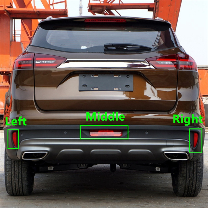 Geely Atlas BoYue Proton X70 2018 2019 2020 hátsó lökhárító reflektorhoz, hátsó ködlámpa féklámpa figyelmeztető lámpa