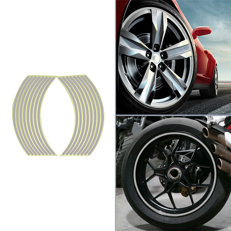 Autocolante pentru roți de motocicletă, autocolante pentru jante, autocolante pentru jante de oțel, autocolante modificate pentru butucul roții, autocolante reflectorizante pentru anvelope de 18 inchi