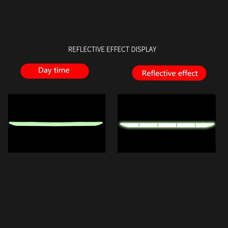 2 bucăți roșu și alb decor pentru coada mașinii Conducere nocturnă autocolant reflectorizant bandă semn de avertizare pentru siguranță