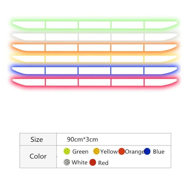 2 bucăți roșu și alb decor pentru coada mașinii Conducere nocturnă autocolant reflectorizant bandă semn de avertizare pentru siguranță