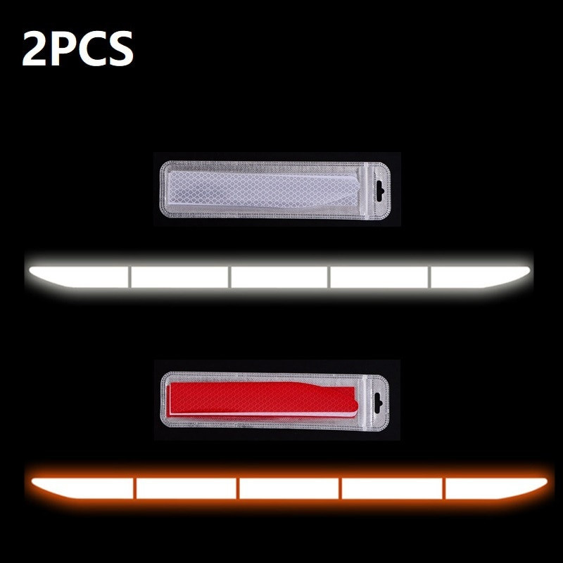 2 bucăți roșu și alb decor pentru coada mașinii Conducere nocturnă autocolant reflectorizant bandă semn de avertizare pentru siguranță