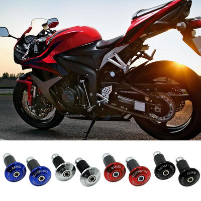 Motocikla roktura gala svars Stūres rokturi vāciņš pretvibrācijas sudraba spraudnis netīrumu motociklu motociklu piederumiem