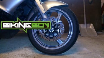 BIKINGBOY Предни спирачни дискове Дискове Ротори + Накладки за Honda CBR 600 F F4i Supersport F4 99 00 01 02 03 04 05 06 07 CBR600F Комплект