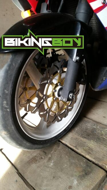 BIKINGBOY priekinių stabdžių diskų diskų rotoriai + kaladėlės Honda CBR 600 F F4i Supersport F4 99 00 01 02 03 04 05 06 07 CBR600F komplektas