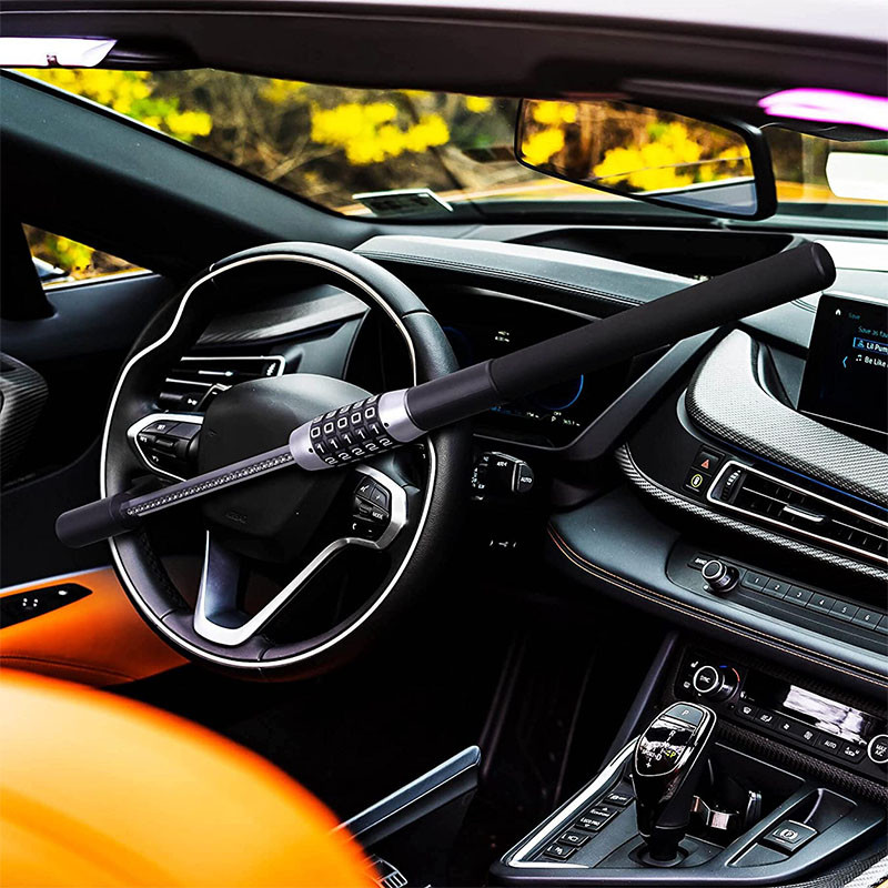 Automobilio vairo užraktas, apsaugantis nuo vagystės, ištraukiamas įtaisas, ištraukiamas beraktis slaptažodis 5 užkoduotas