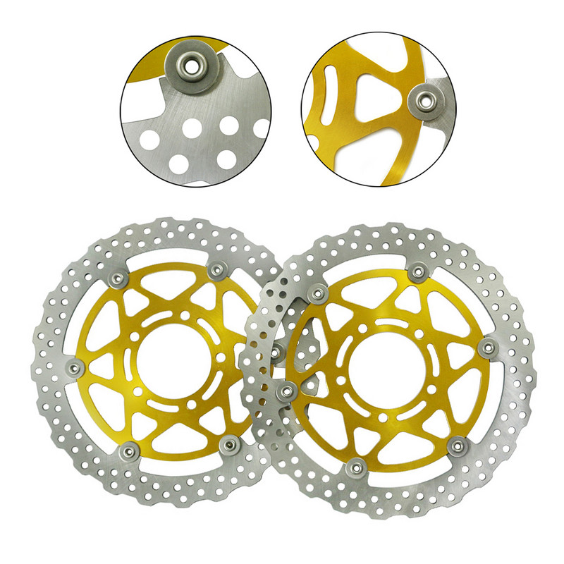 Pentru Kawasaki Ninja ZX6R ZX10R ZX14R ZG1400 ZZR 1400 2PCS Accesorii Motociclete Disc Frana Fata Disc Rotori Aur Negru