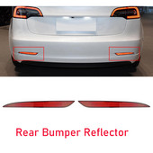 LED reflektor zadného nárazníka auta, brzdové svetlo, zadné svetlo, nálepka na zadný nárazník pre Tesla Model 3