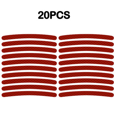 20 ks reflexných nálepiek na kolesá auta, výstražné nálepky na pneumatiky, 3D trojrozmerné vyvážené nálepky na auto, personalizovaná dekorácia