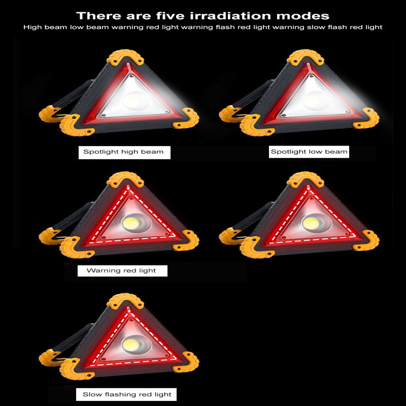 Trepied reflectorizant pliabil pentru mașină Triunghi de avertizare pentru avarie de urgență Trepied de avertizare pentru siguranța rutieră de noapte Accesorii reflectorizante