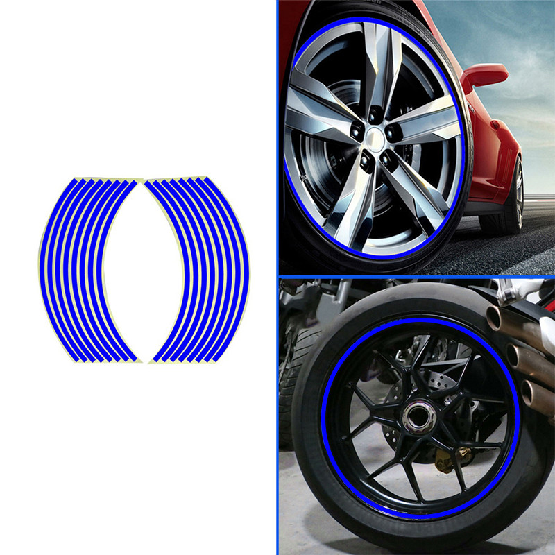 Nálepky na kolesá motocyklov, nálepky na ráfiky kolies, nálepky na oceľové ráfiky, nálepky na upravené náboje kolies, reflexné nálepky na 18-palcové pneumatiky