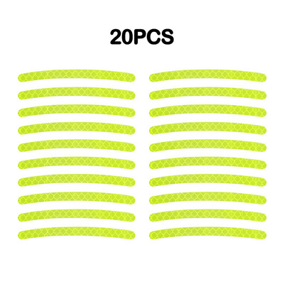 20 de bucăți autocolante reflectorizante pe roțile mașinii, autocolante de avertizare pentru anvelope, autocolante tridimensionale echilibrate pentru mașină, decor personalizat