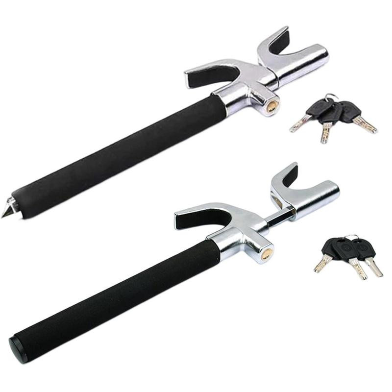 Vairo užraktas | Automobilių apsaugos nuo vagystės įrenginys | Sunkiam naudojimui reguliuojamo ilgio apkabos užraktai U formos universaliai tinka sunkioms apkrovoms Secure E