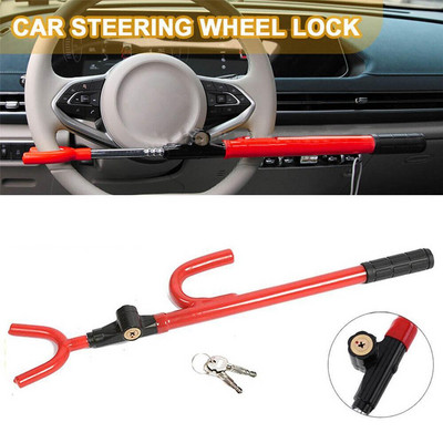 Car Steering Wheel Lock Anti Theft Security System Car Truck SUV Auto Club With Key Anti Theft Security System Universal