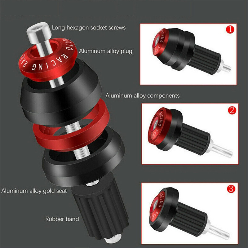 Capac de capăt pentru bară de mâner de motocicletă de 7/8 inchi Capace de dopuri pentru ghidon din aliaj de aluminiu Capac glisor pentru accesorii Honda Yamaha KTM Dirt Bike