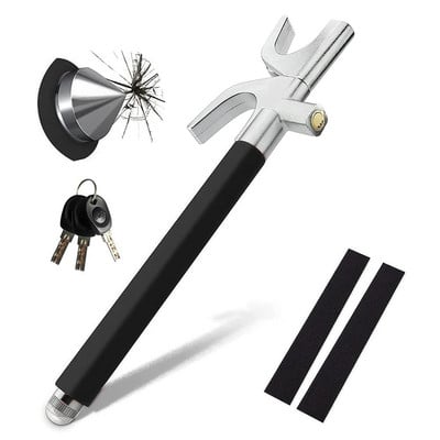 Încuietoare volanului mașinii Încuietoare antifurt în formă de U pentru camion Blocare de siguranță retractabilă de auto-apărare Dispărător de ferestre Hamme L4T6