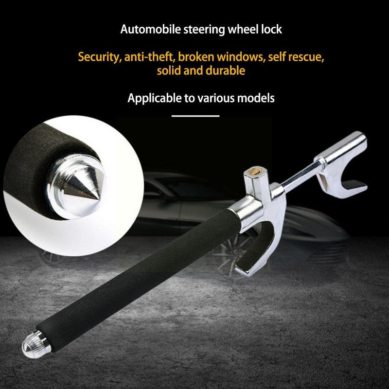 Încuietoare volanului mașinii Încuietoare antifurt în formă de U pentru camion Blocare de siguranță retractabilă de auto-apărare Dispărător de ferestre Hamme L4T6