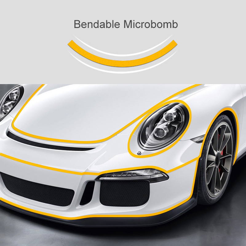 Autós fényvisszaverő szalag 1cm*500cm-es matrica biztonsági jelölés autóformázó öntapadó figyelmeztető szalag motorkerékpár-fólia díszítőeszköz